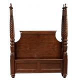 60" Queen Traditional Spiral Post Four Poster Bed