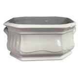 White Ceramic Planter 15"