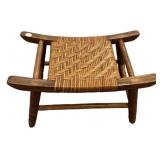 Oak Rush Woven Stool 20"w