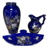 3 pcs Japanese Kutani porcelain