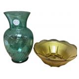 Anchor Hocking Radiance bowl, and Indiana Illusion