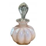 4" Fenton Pink Overlay Melon Silvercrest Art Glas