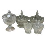 Anchor Hocking Wexford pattern pressed glass items