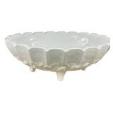 Indiana Glass Co. oval footed fruit bowl in white