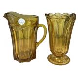 8 1/2" Anchor Hocking Fairfield Amber Glass Pitch