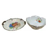VTG Porcelain Plate and Bowl