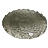 Fostoria American Cubist clear glass round serving