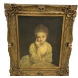 28"h., 23"w Oil Transfer Reproduction on Canvas