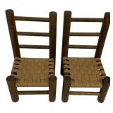 Ladder Back Rustic Doll Chairs