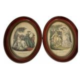 9" La Mode Illustree Oval Prints