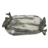 Arthur Court serving tray  white Carrara marble sl