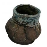 Signed KA Pottery Vase and Rustic Glazed Vase 4 1/