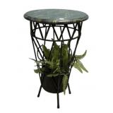 Modern Designer Faux Marble Table 24"h., 15"dia