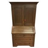 Georgian Style Mahogany Bureau Bookcase 78"h., 40