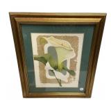 Harry Wysocki 1928-2002 Block Art Framed, 25"h.,