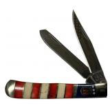 Kissing Crane KC531 Gold Bless American Folding Kn