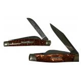 Two Fightn Rooster 3 Blade Folding Knives