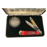 Case 6254 SS Morgan Silver Dollar Folding Knife an