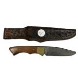 Carter Damascus 9 1/2' length Fixed Blade Knife