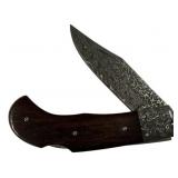 A. G. Russell Knives Damascus Folding Knife