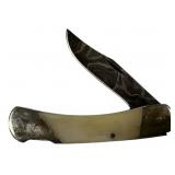 Bear and Son 3 3/4' White Smooth Bone Folding Kni