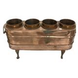 Copper and Brass Quadruple Chafing Dish