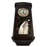 J Mark Mahogany Wall Clock 30'h