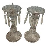 10' Swirl Glass Candle Holders