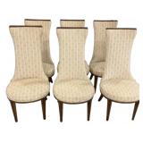 6 Tall Back Upholstered Dining Side Chairs