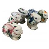 Gail Pittman Ceramic Rabbits 4'h