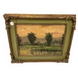 Signed Cipriani Landscape Painting Framed 17'h.,