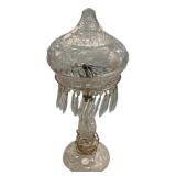 Antique Cut Glass Table Lamp 21'h., 10'dia