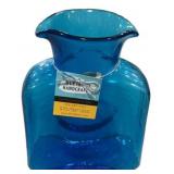 Blenko Glass Company Water Bottle in Turquoise 8'