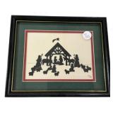 P Bartling 1988 9'h., 11'w, Nativity Scene Silho