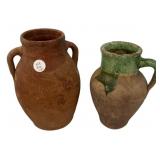 Two Pottery Vessels 10'h