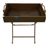 Metal Tray with Folding Stand 21'h., 22'w
