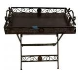 Metal Tray with Folding Stand 21'h., 22'w