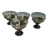 Four Glass Dessert Cups