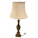 Mid Century Brass Table Lamp 34'