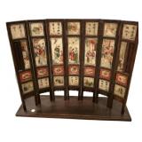 Chinese 8 Panel Folding Table Screen Mounted on Ba