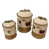 VTG Apple Blossom Canister Set