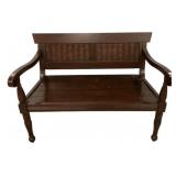 Modern Brown Wooden Bench 44'w