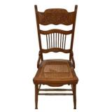 Pressed Back Caned Side Chair