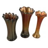 Carnival Glass Vases 9'h
