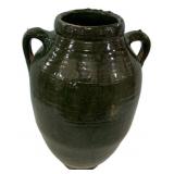 Large Glazed Pottery Vessel 19'h