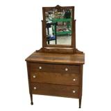 VTG Victorian Oak Dresser 63'h, 36'w