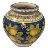 Hand-painted Italian ceramic 'Aq Citrus Limonium'