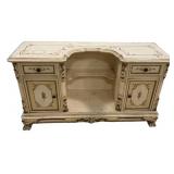 29'h., 53'w French Venetian painted dressing tab