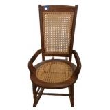 VTG Caned American walnut rocking chair