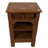 Wood Side Table 29'h., 14'w